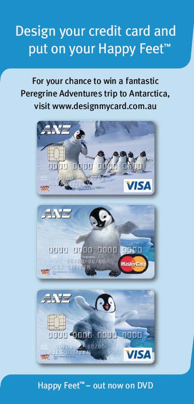 ANZ Happy Feet credit card campaign leaflet